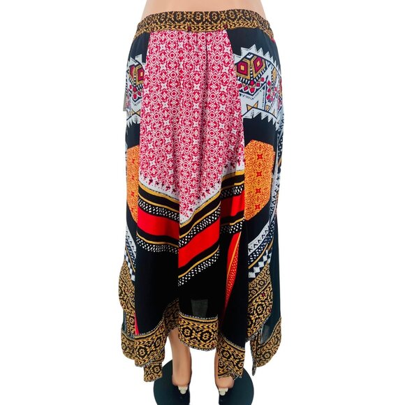 NWT Free People Bohemian Patchwork Handkerchief Hem Midi Skirt - Picture 8 of 16